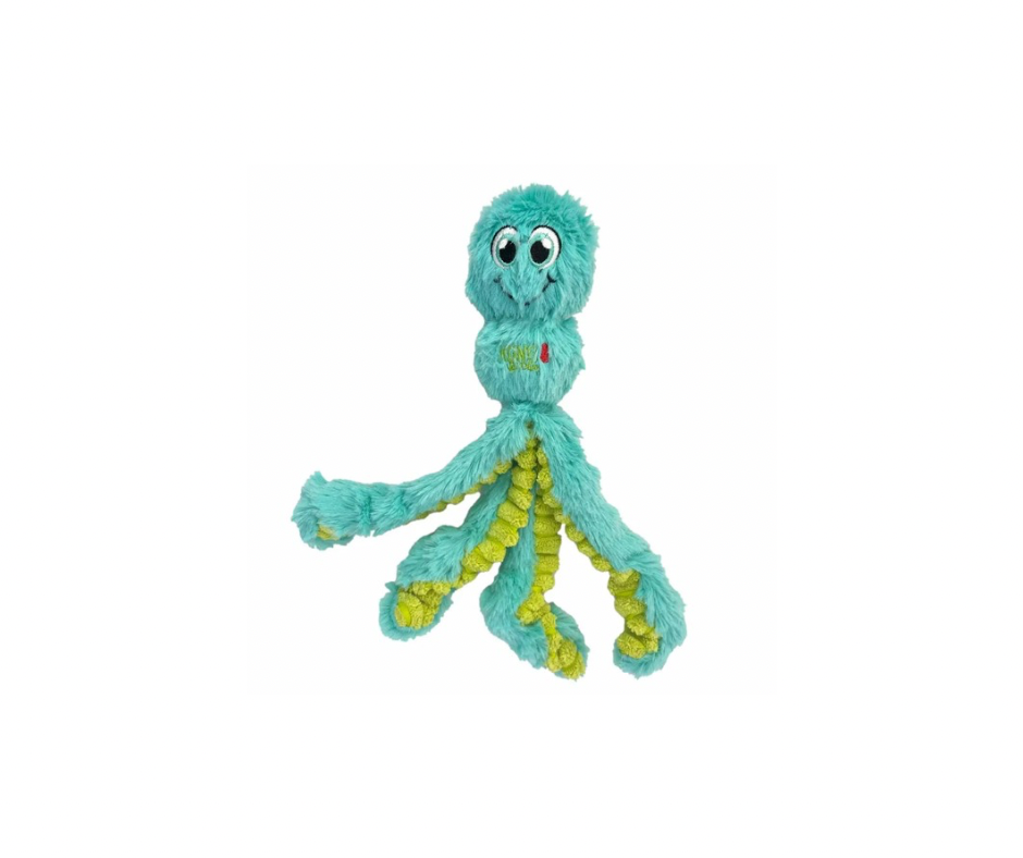 KONG Wubba Octopus – Sjovt & Blødt Hundelegetøj (L, 32,5 cm, Mix farver)