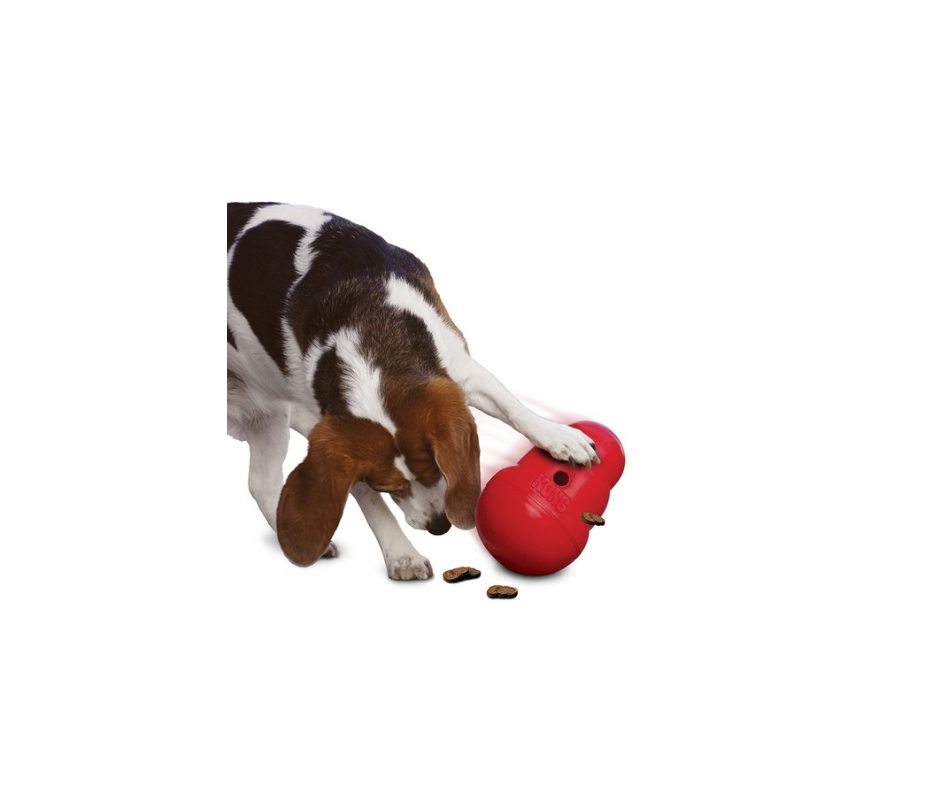 KONG Wobbler – Sjov og Aktiverende Foderdispenser til Hunde