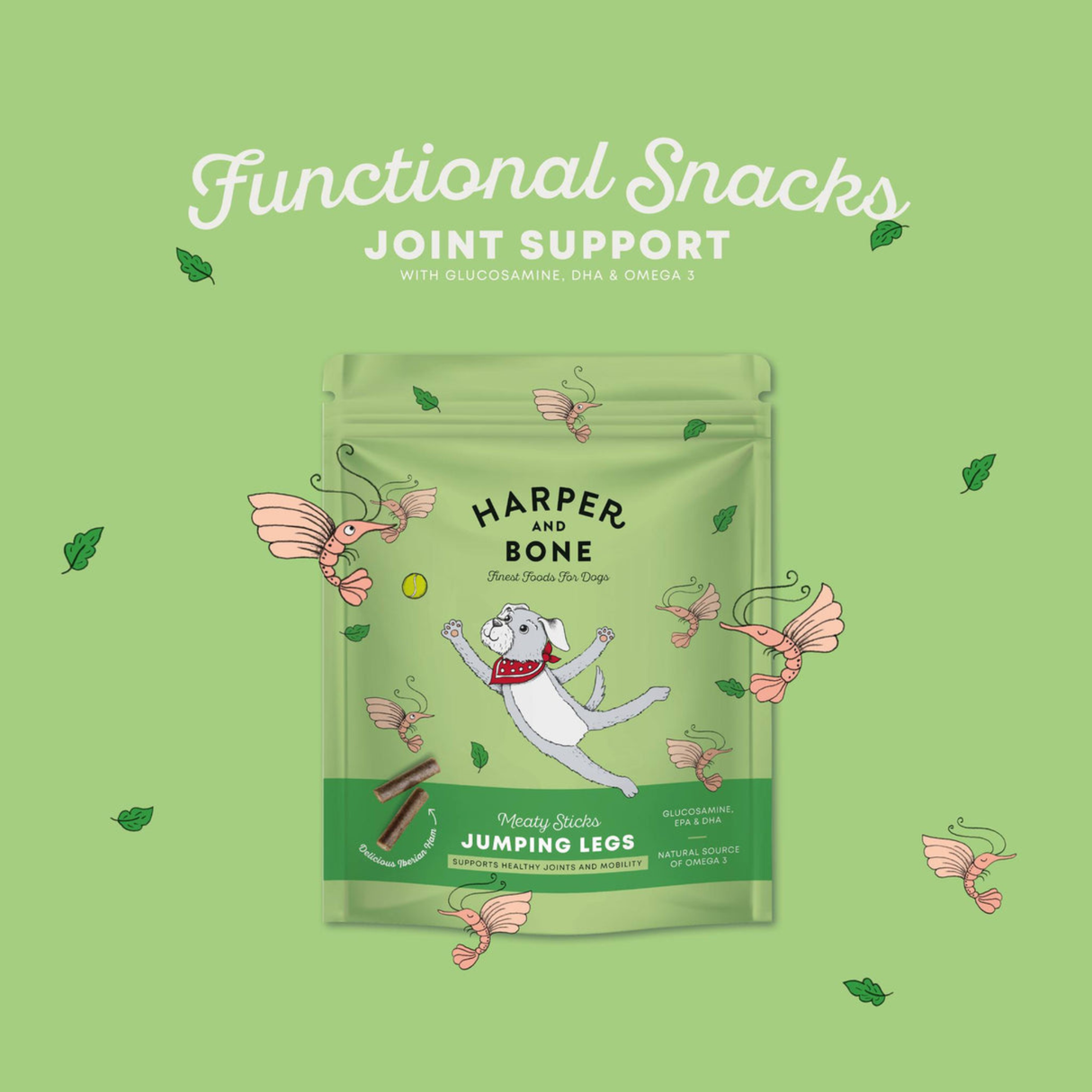 Harper & Bone Joint and Mobility Meaty Sticks – bløde snacks til bevægelse og aktiv hverdag