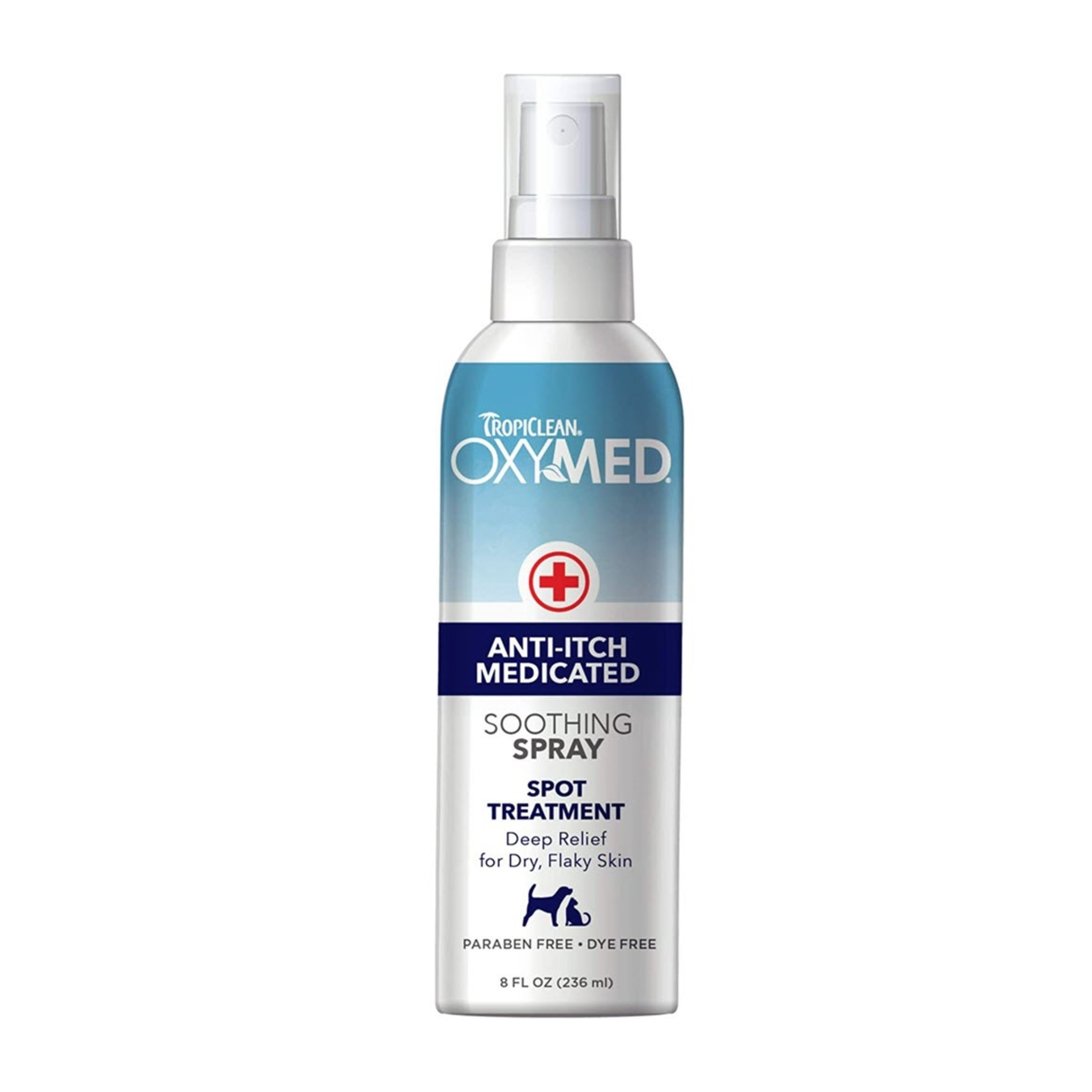 Tropiclean Oxy-Med Anti-Itch Spray – hurtig lindring til kløe, allergi og irriteret hud