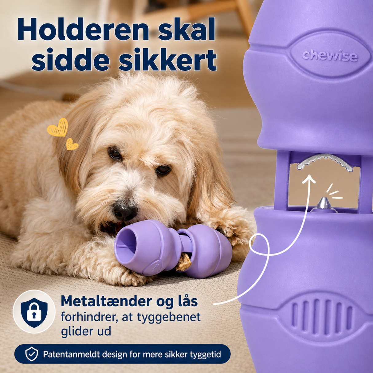Chewise Snack-Holder – Gør tyggetid sikrere og mere tryg for din hund
