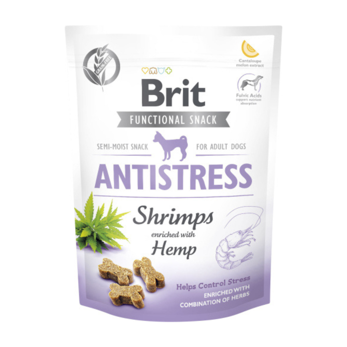 Brit Care Functional Snack Antistress – rejer & hamp | Naturlig ro og balance