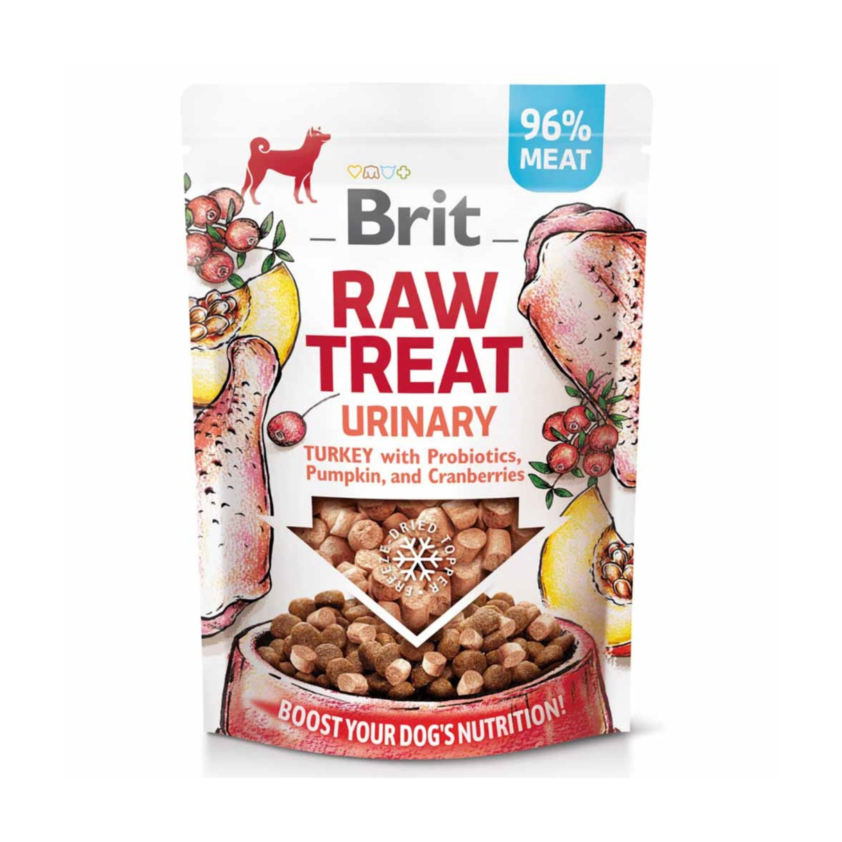 Brit Raw Treat Urinary – kalkun med græskar & tranebær (frysetørret godbid og topping)