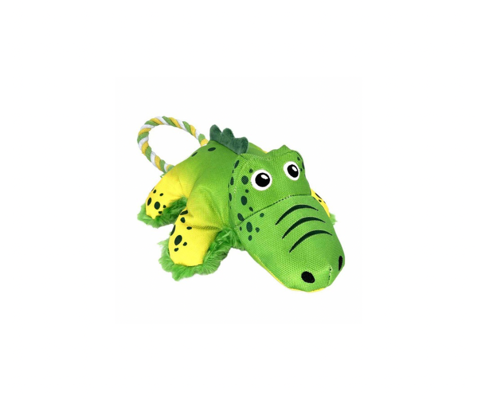 KONG Cozie Tuggz Alligator M/L – Blødt og holdbart trækkelegetøj til hunde