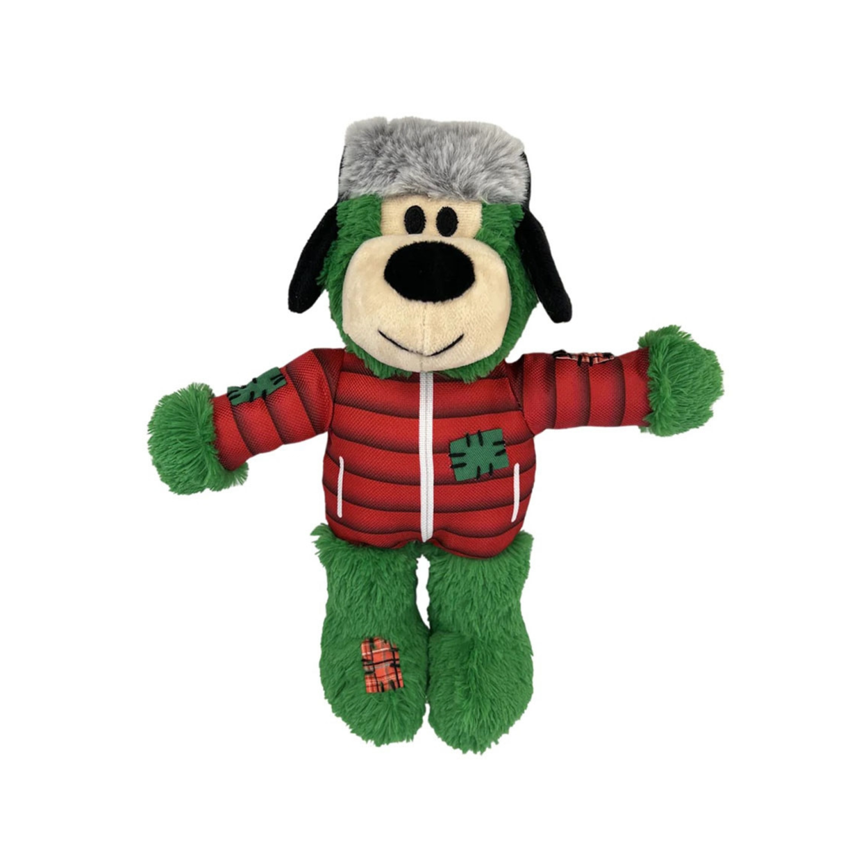 KONG Holiday Wild Knots Bear – julebamse med reb indeni & pivelyd