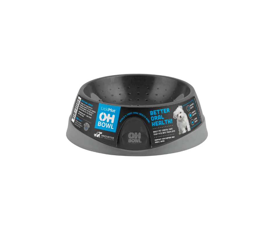 LickiMat Oral Hygiene madskål – Hundeskål med indbygget slikkemåtte (S, M og L)