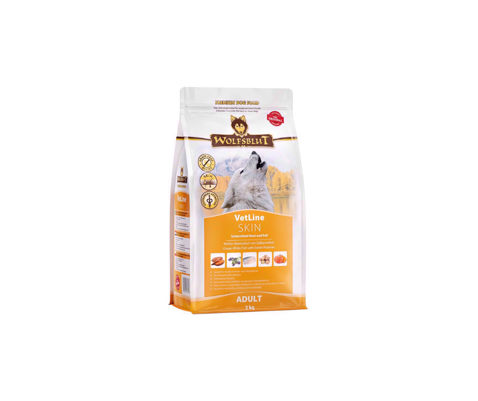 Wolfsblut VetLine Skin & Coat – hundefoder til hud og pels (2 kg)