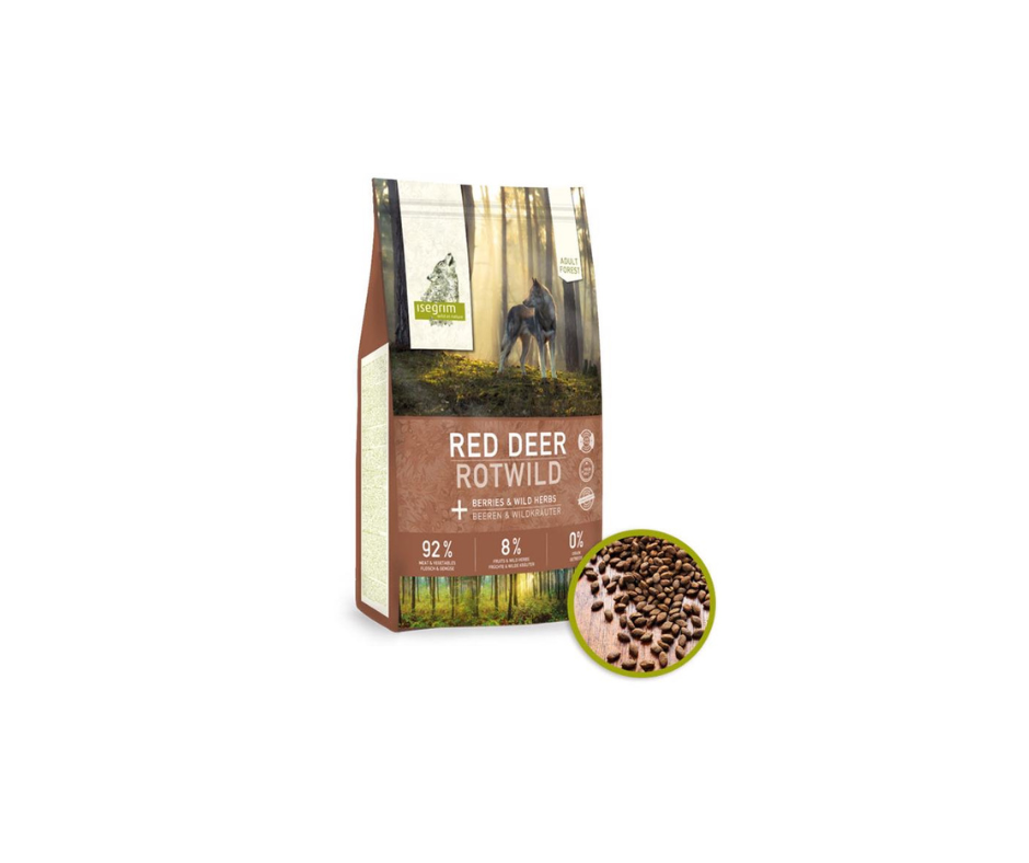 Isegrim Forest Adult Red Deer 3 kg – Kornfrit voksenfoder med hjort og grøntsager