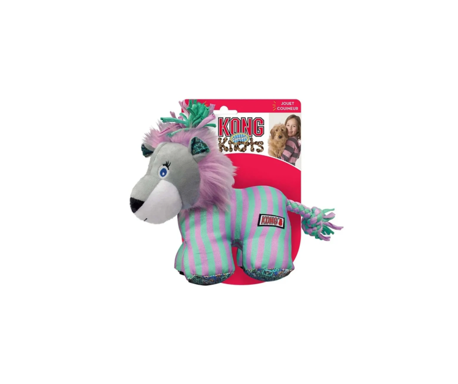 KONG Knots Carnivallion S/M – Sjovt og holdbart legetøj med reb og pivelyd