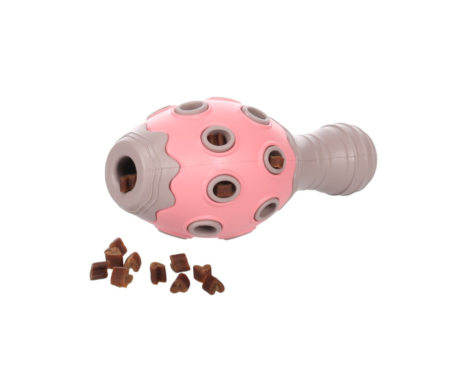 Rubber Benty Cone til hvalpe – Sjov og slidstærk tyggelegetøj i pink