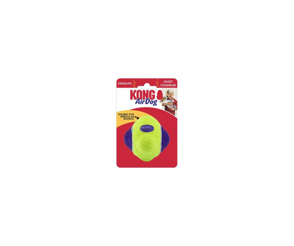 KONG AirDog Squeaker Knobby Ball XS/S – Sjov og holdbar bold til små hunde