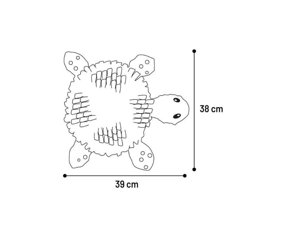 Flamingo- Snusemåtte Morgano Skildpadde – Sjov og stimulerende aktivering til din hund og