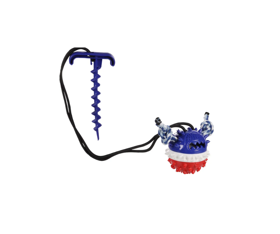 DT Ball med jordspyd – Sjov bold med fastgørelse til haven (Ø10,5 cm)