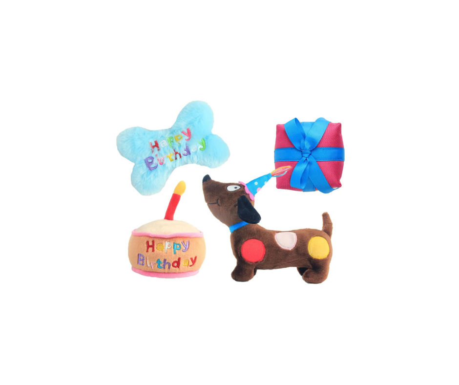 Treasurebox Birthday – Sjovt fødselsdagslegetøj til hunde (4 varianter)