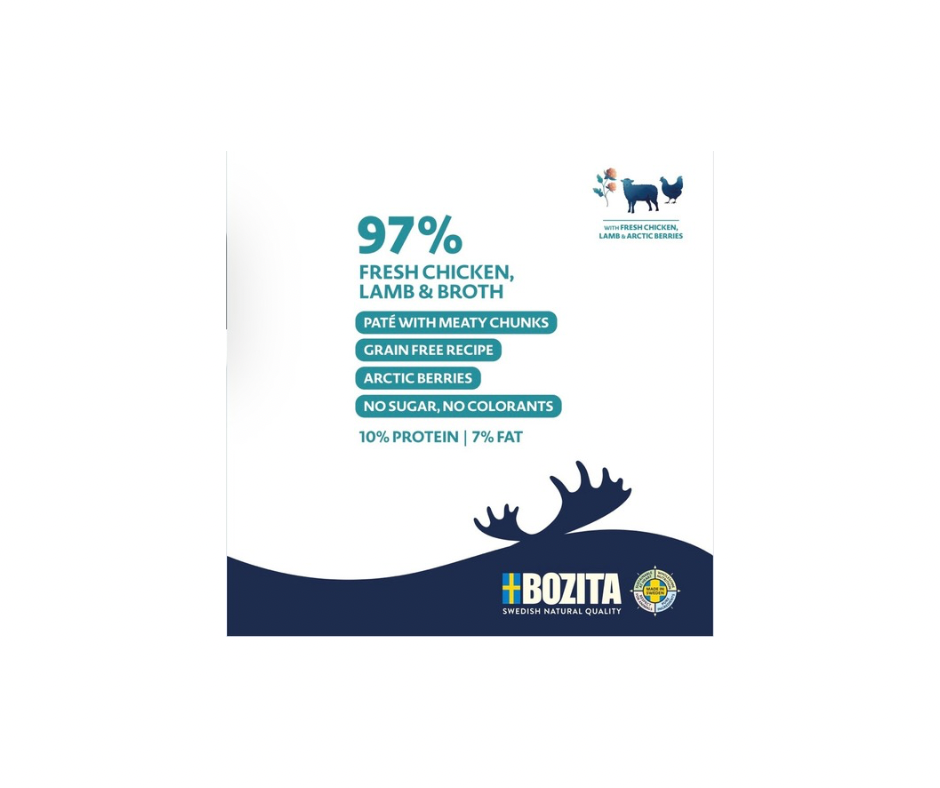 Bozita Dog Purely Paté Lamb – Kornfrit vådfoder med lam og kylling 370 g