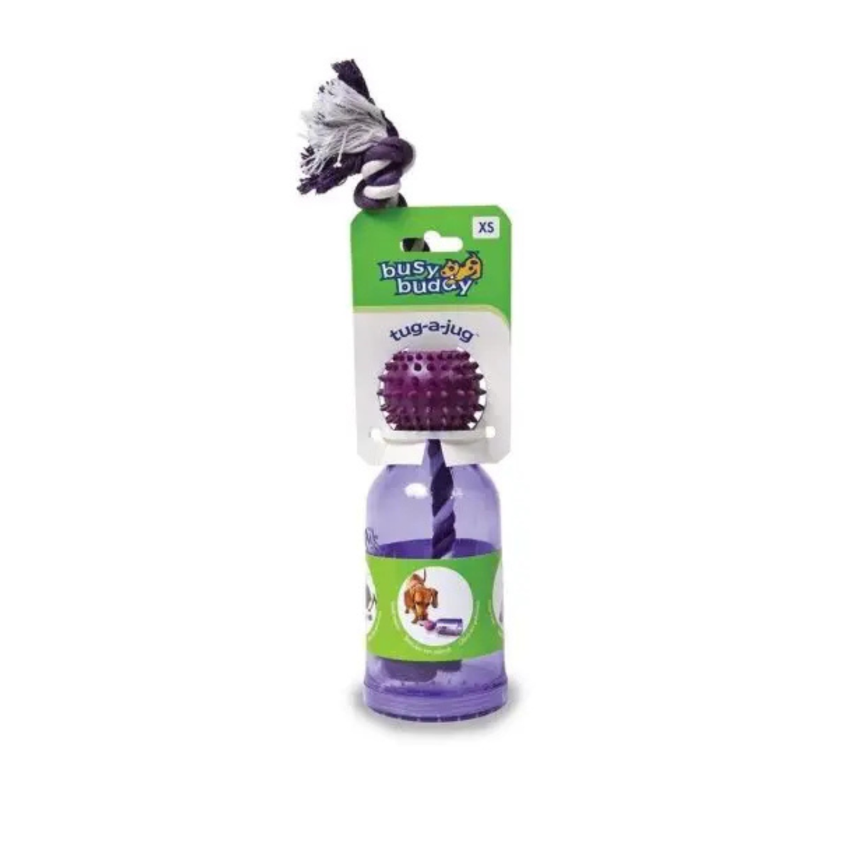 Busy Buddy Tug-A-Jug fra PetSafe – Aktiveringslegetøj i 3 størrelser (XS, S & M/L)