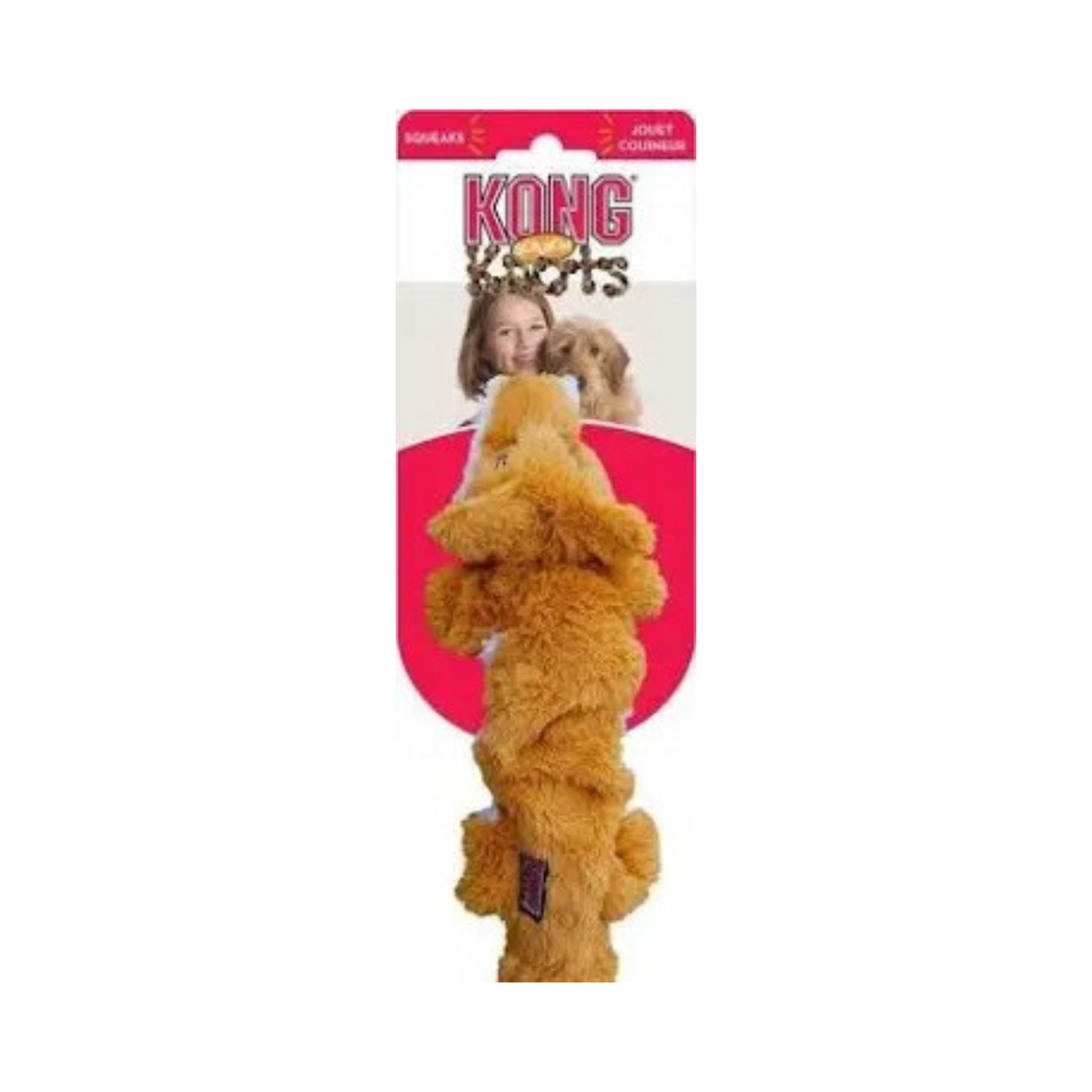 KONG Scrunch Knots S/M– sjov, fyldfri leg med realistisk bevægelse