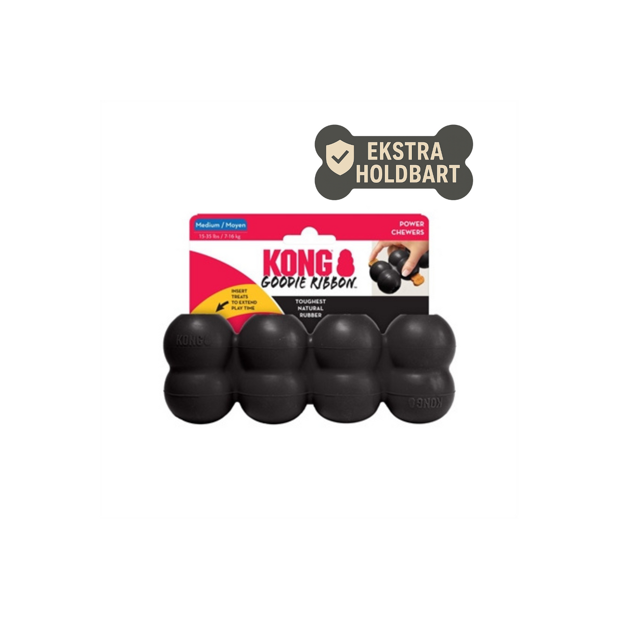 KONG Extreme Goodie Ribbon – Ekstra Holdbart Tyggelegetøj (M & L)