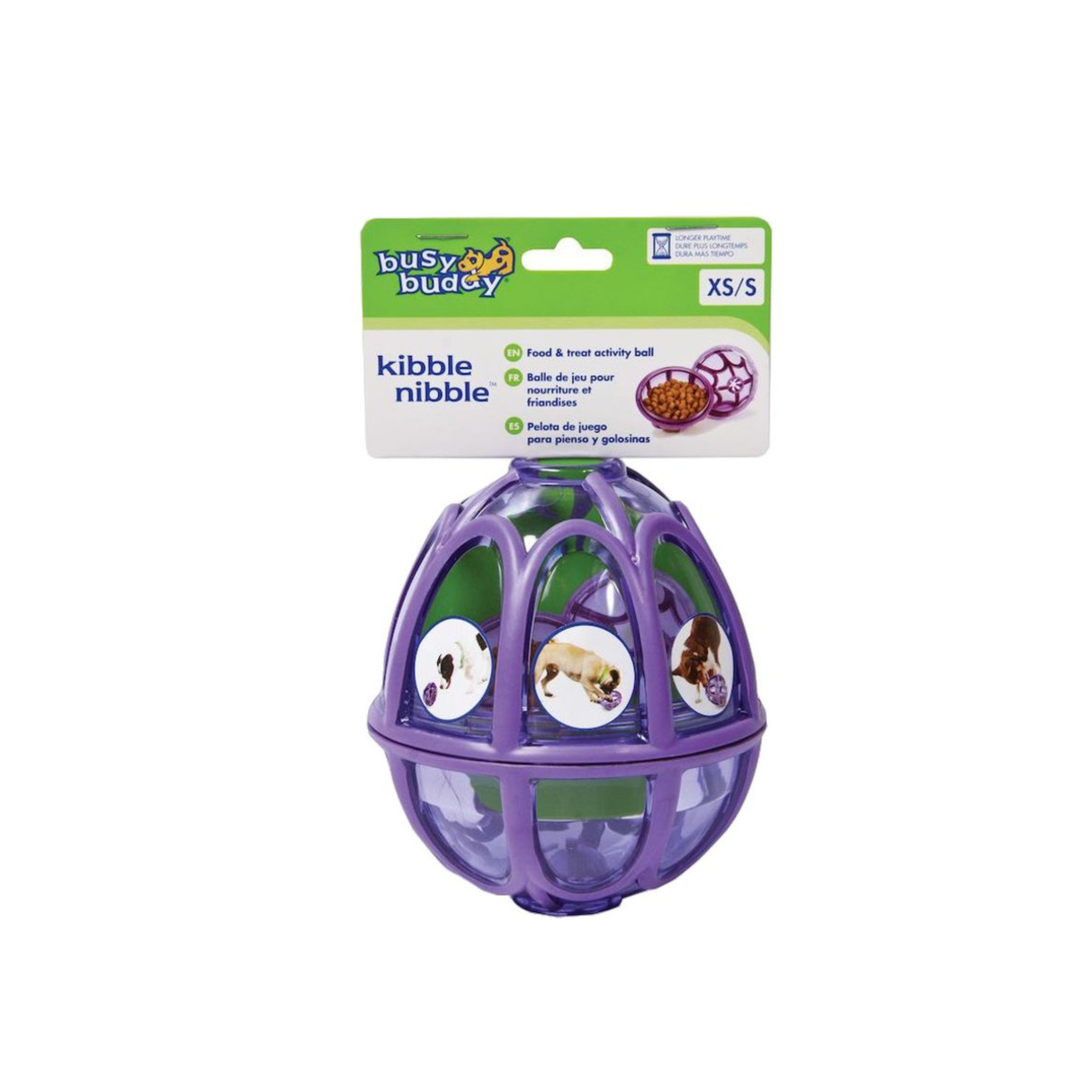 Busy Buddy Kibble Nibble Feeder Ball – aktivitetsbold til godbidder (XS/S)