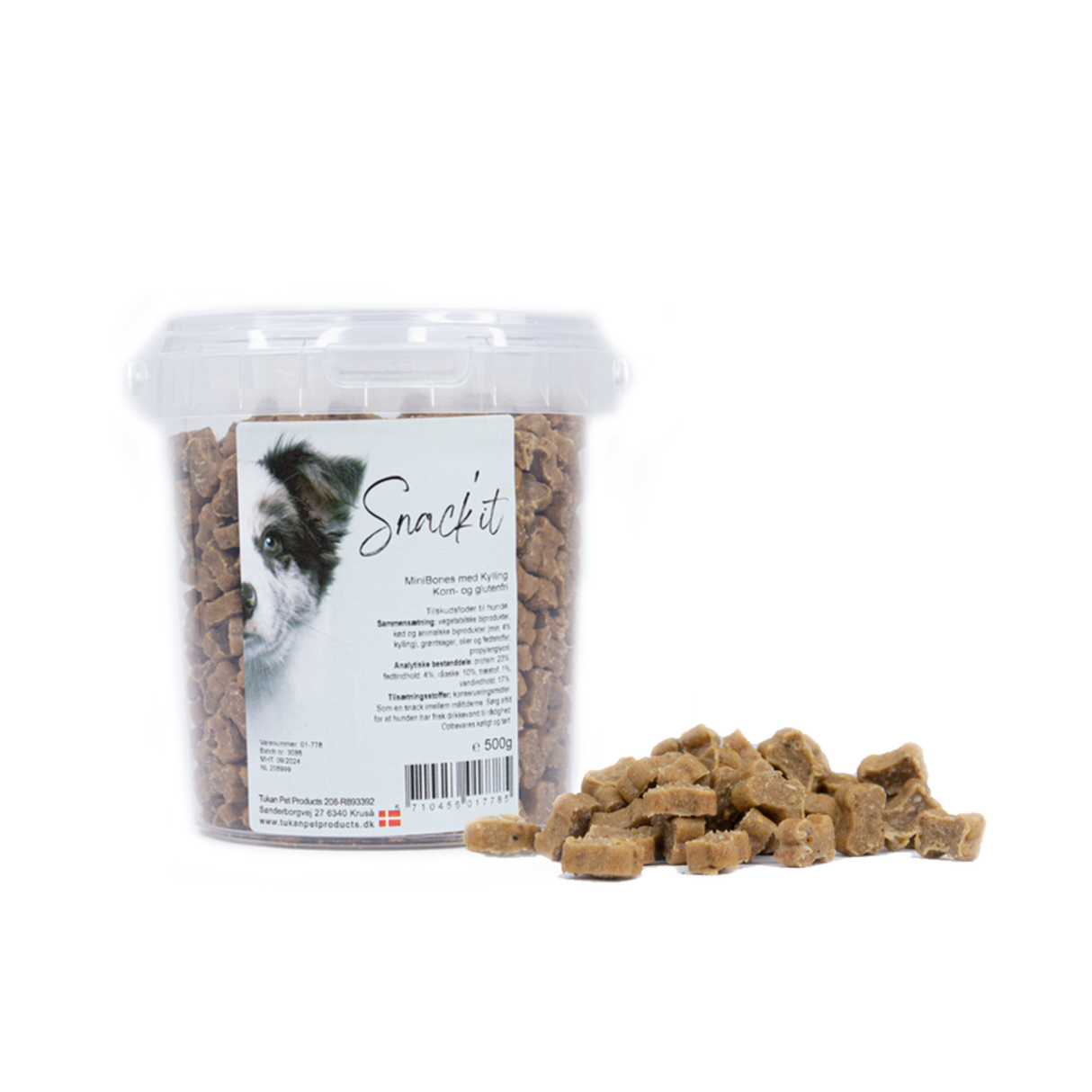 Snack’it Semi-Moist Mini Bones 500 g – Vildt, And, Kanin, Kylling & Struds