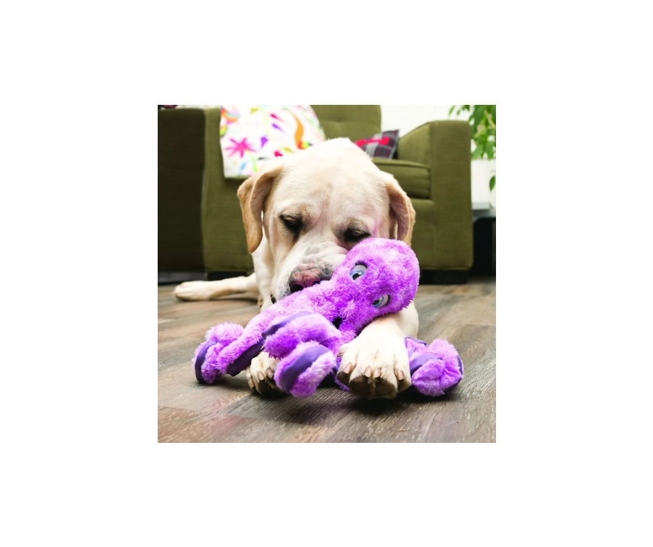 KONG SoftSeas Octopus L – Blød og sjov aktivitetsbamse til hunde