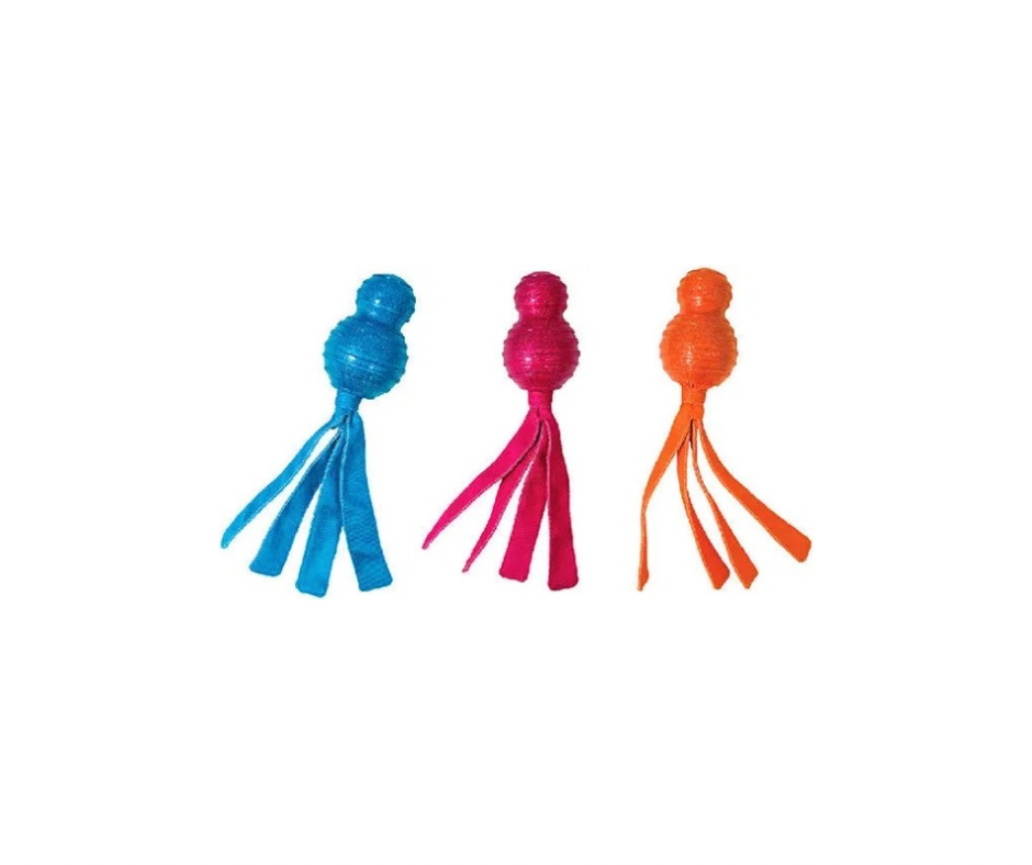 KONG Wubba Comet – robust aktivitetslegetøj til små hunde