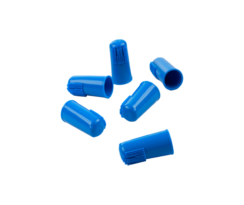 Fingertandbørster til hund – 6 stk. bløde og fleksible børster