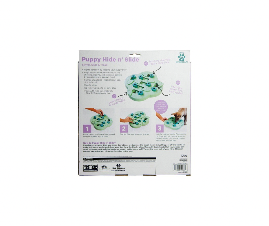 Puppy Hide N’ Slide Grøn – Interaktivt hundepuslespil (Level 2)