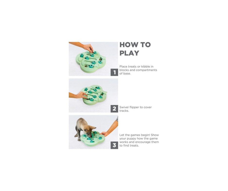 Puppy Hide N’ Slide Grøn – Interaktivt hundepuslespil (Level 2)