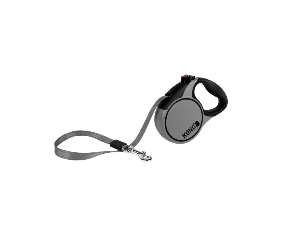 KONG Terrain Rulleline XS 3m – Sikker og Komfortabel Gåtur for Små Hunde