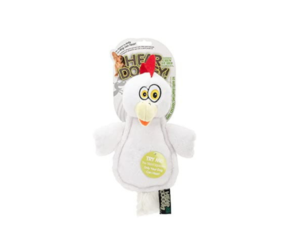 Hear Doggy Mini Flattie W Chew Guard – Støjsvag Sjov for Din Hund