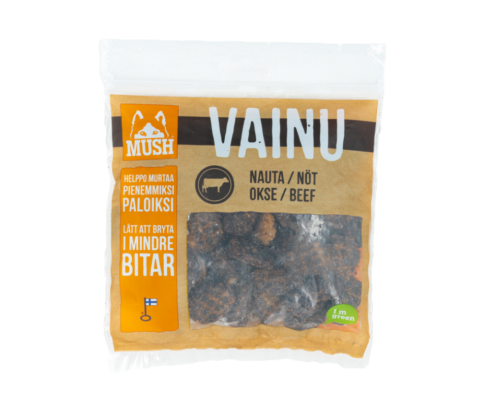 MUSH Træningsgodbidder med oksekød – Lufttørret og naturlig belønning til din hund