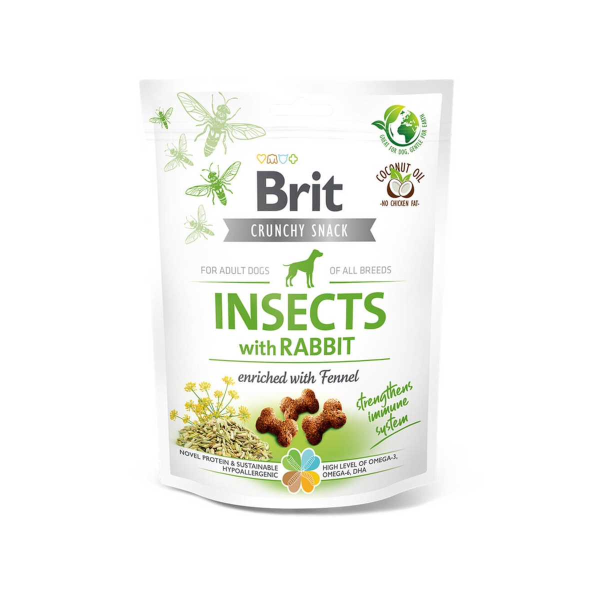 Brit Care Crunchy Cracker – Insekter med kanin & fennikel (200 g)