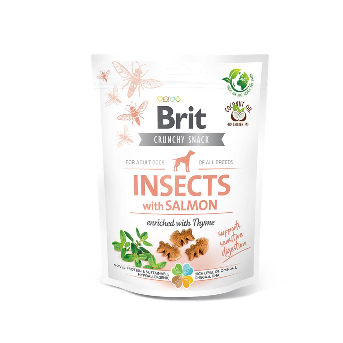 Brit Care Crunchy Cracker – Insekter med laks & timian (200 g)