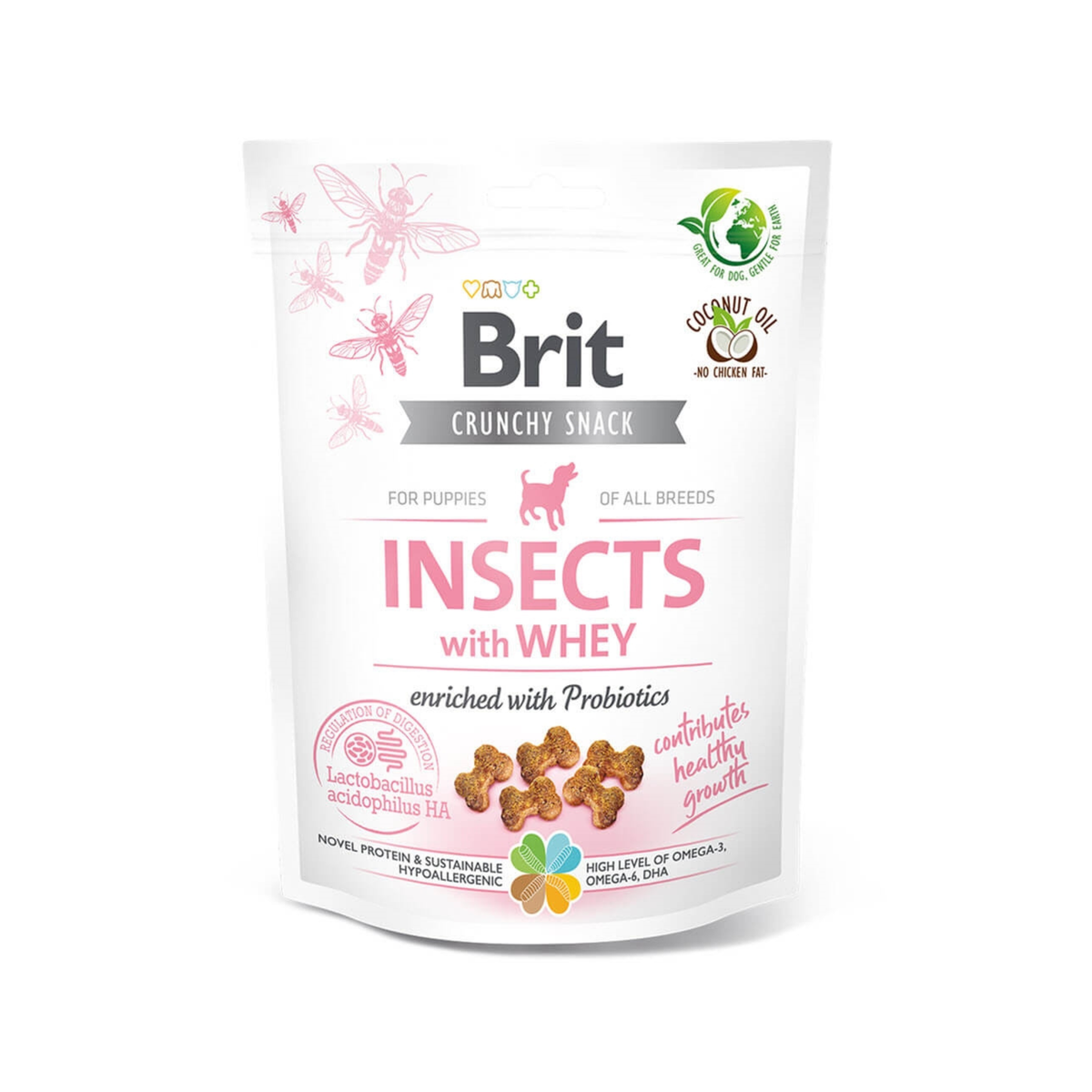 Brit Care Crunchy Cracker Puppy – Insekter & Valleprotein med Probiotika