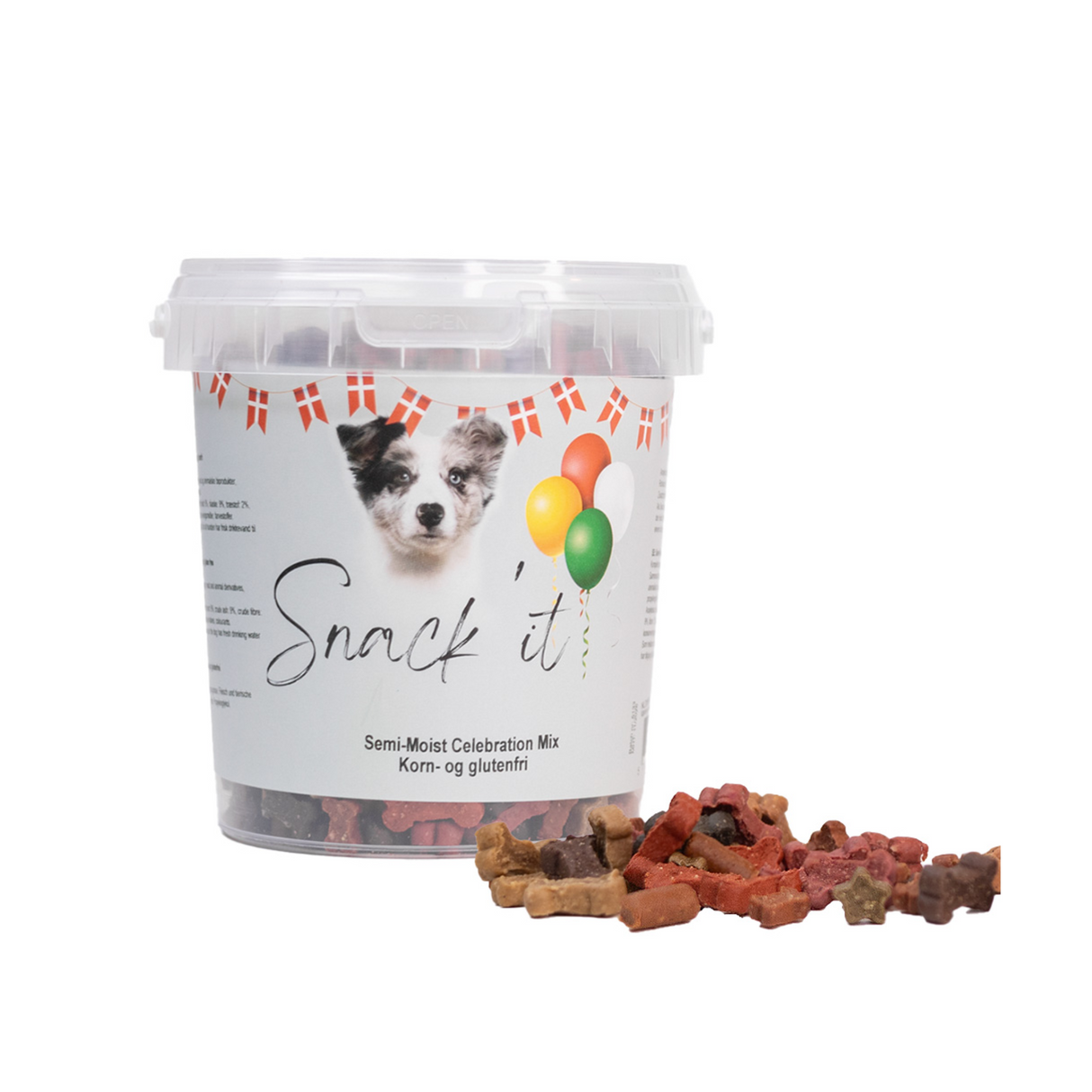 Snack'it Semi-Moist Celebration Mix 500g – Blød og farverig godbid til særlige øjeblikke
