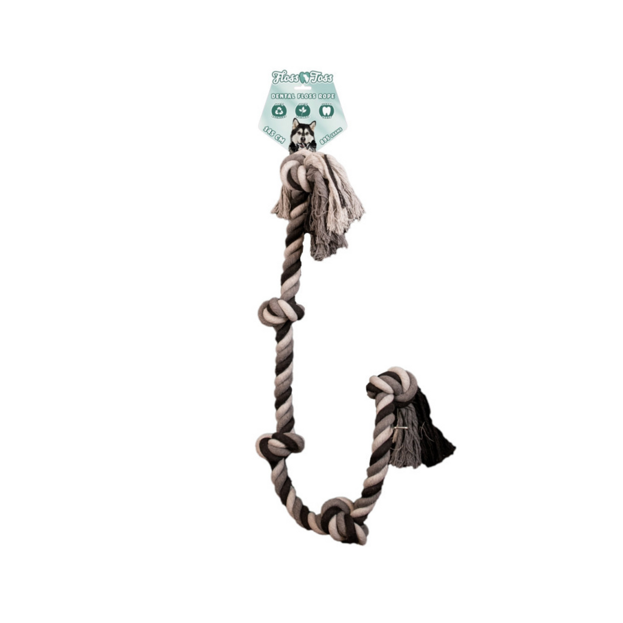 Floss Boss Dental Rope – Miljøvenligt og stærkt reblegetøj til alle hundestørrelser