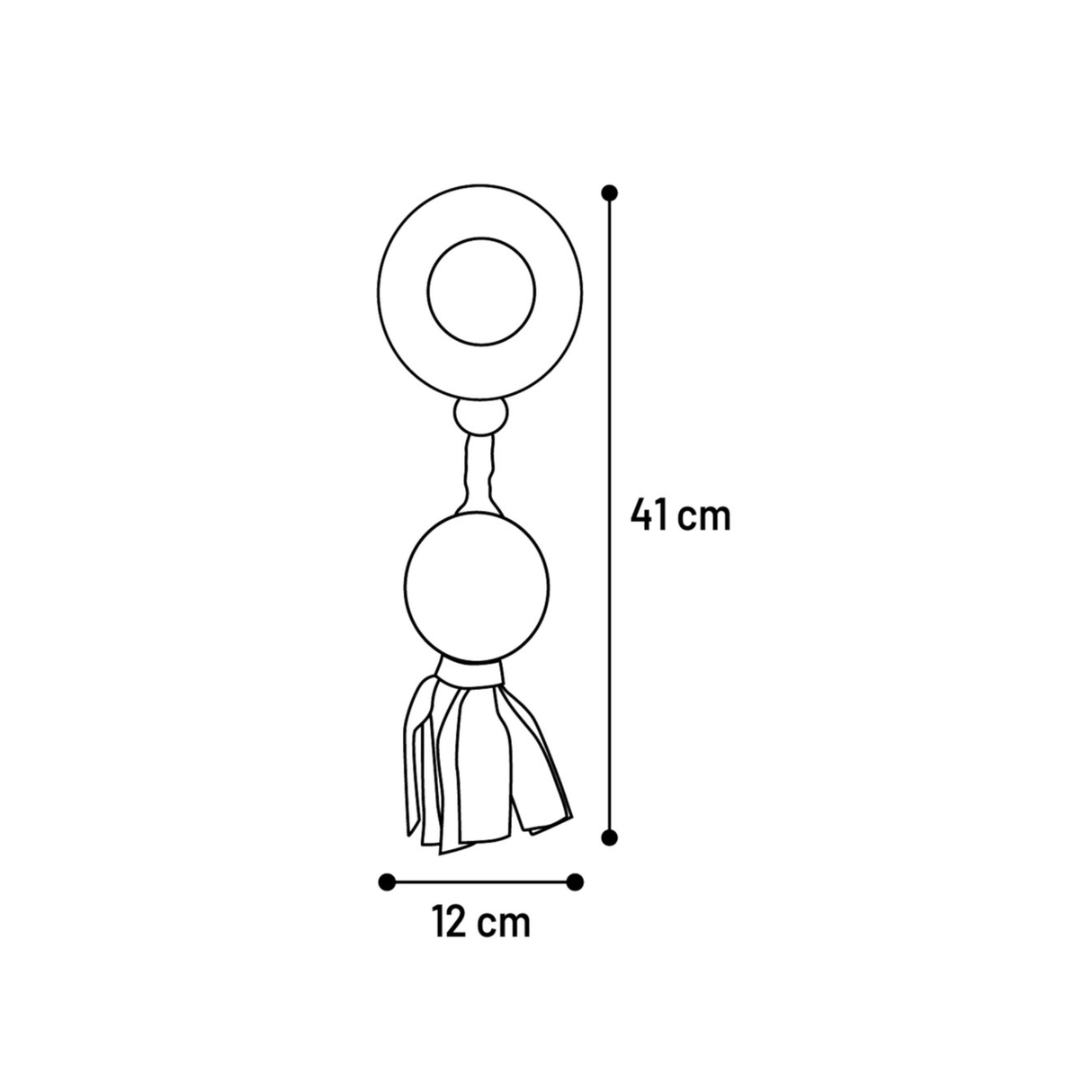 DT Rofas Woven Rugby Ball med ring – robust lege- og trækkelegetøj