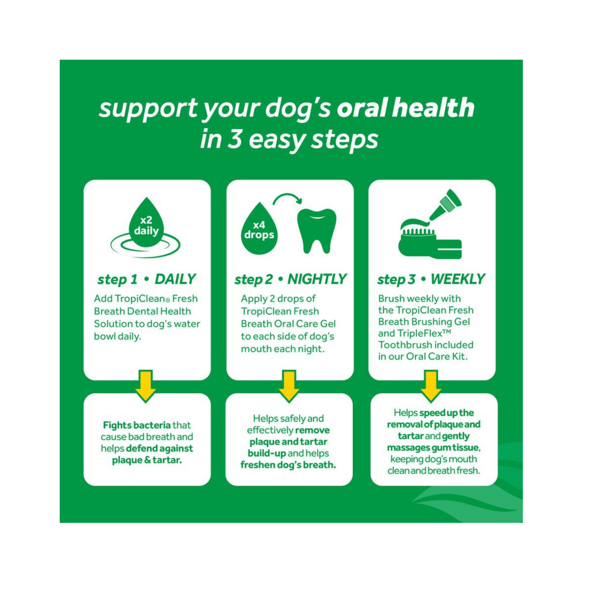 TropiClean Oral Care Kit – Tandplejesæt til Hunde (Små Hunde & Alle Hunde, 59 ml)