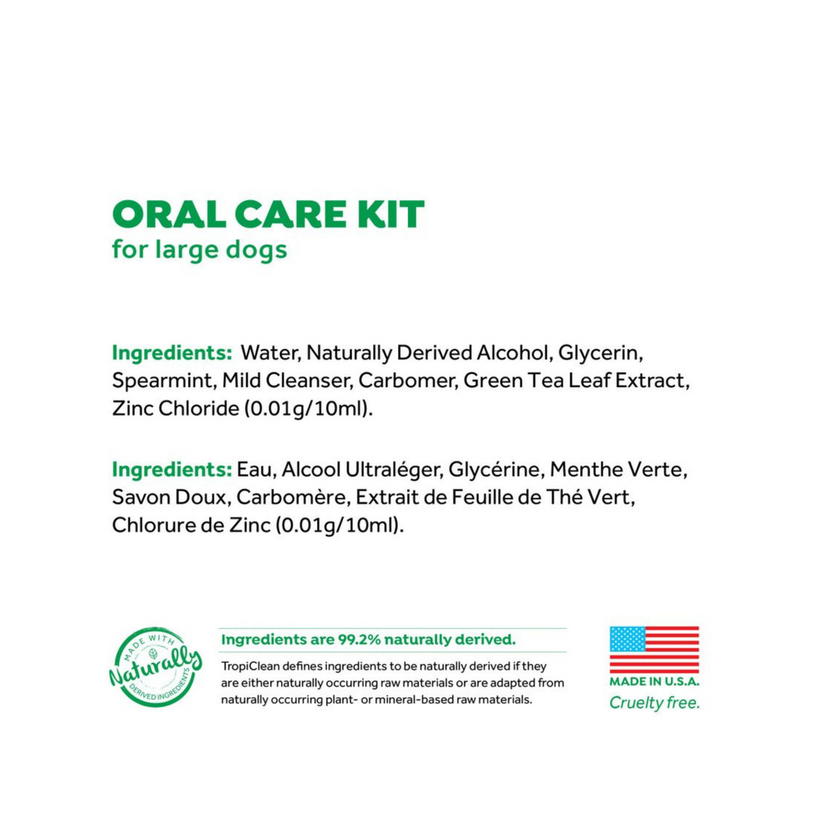 TropiClean Oral Care Kit – Tandplejesæt til Hunde (Små Hunde & Alle Hunde, 59 ml)