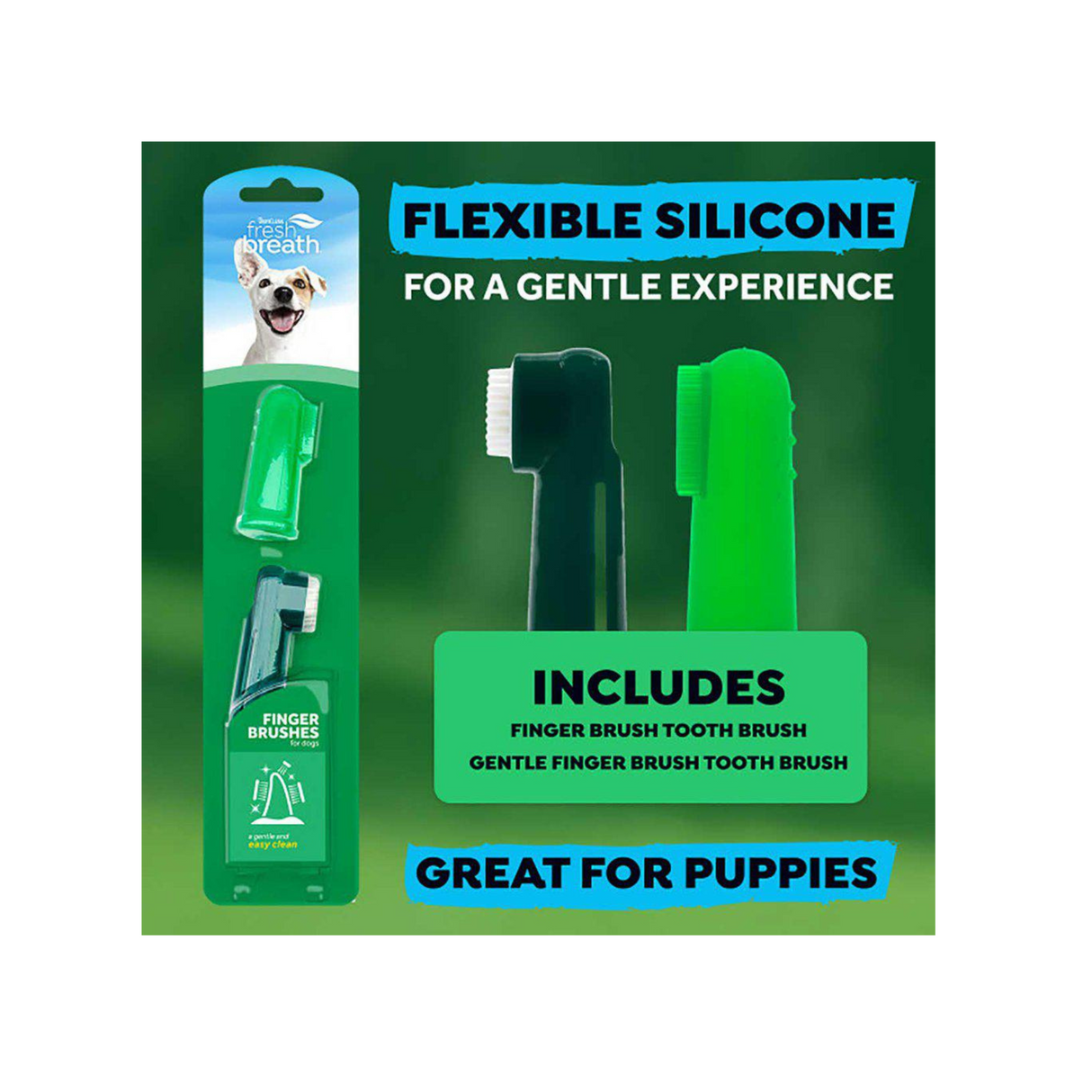 Tropiclean Finger Brushes – Skånsom tandbørste til hunde og katte (2 stk)