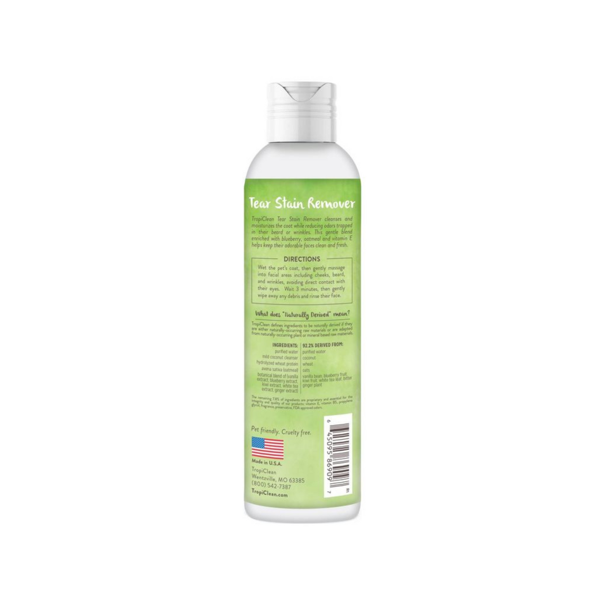 Tropiclean Tear Stain Remover – skånsom ansigtsrens mod tårepletter