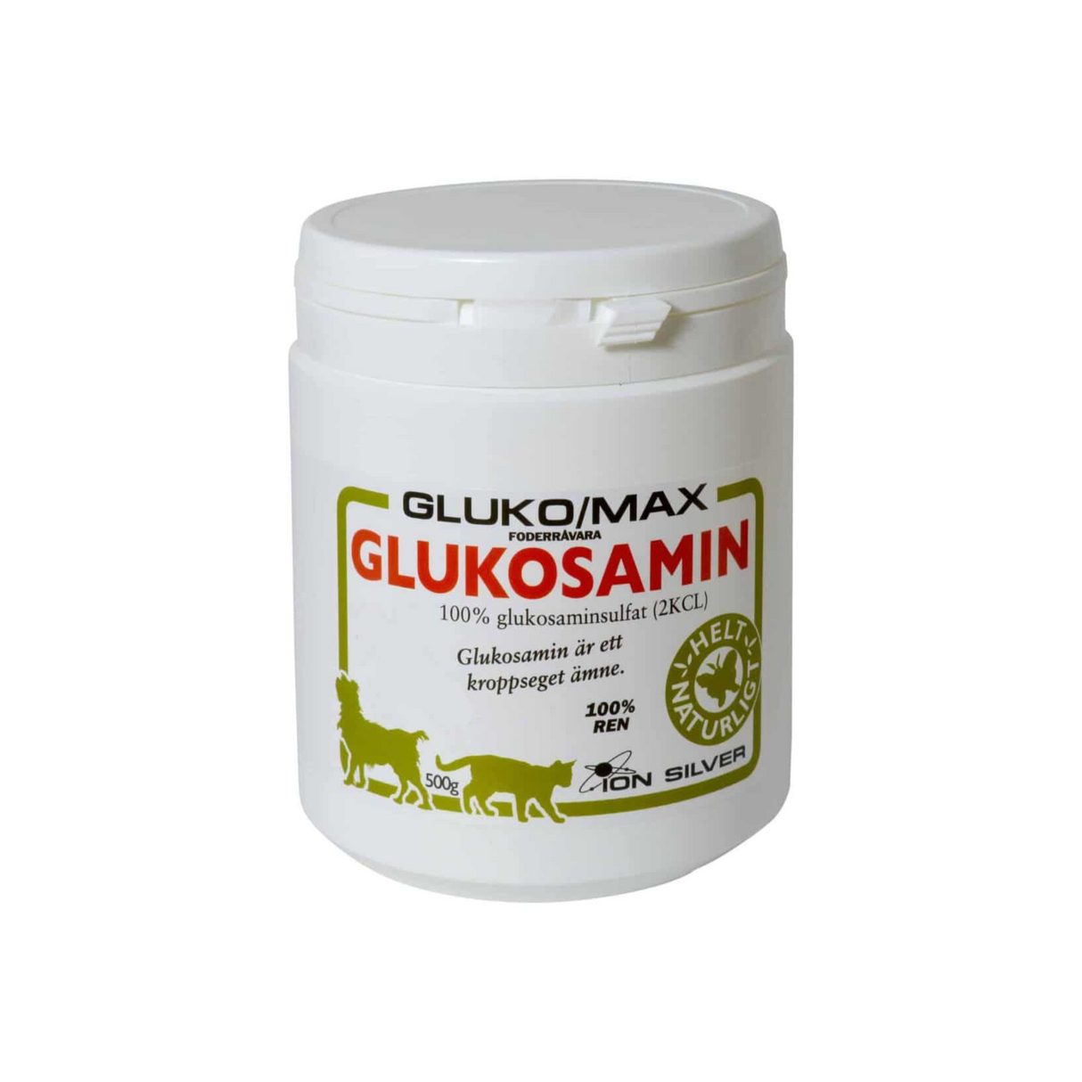 Gluko/Max Glukosaminsulfat – 100 % vegetabilsk støtte til hundens led (200 g eller 500 g)