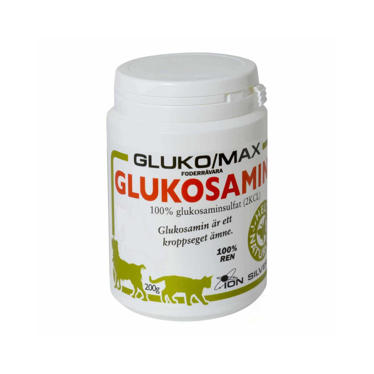 Gluko/Max Glukosaminsulfat – 100 % vegetabilsk støtte til hundens led (200 g eller 500 g)