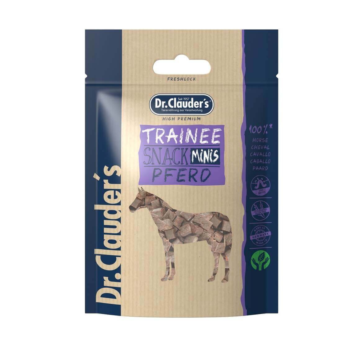 Dr. Clauder’s Trainee Dog Snack Medium Horse 80 g – Skånsomme træningsgodbidder med hest