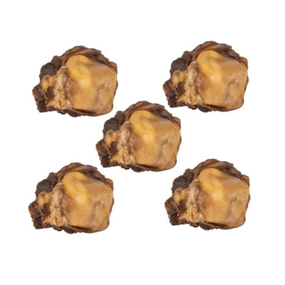 Snack'it Okseknæskaller med kød – 5 stk. naturlige tyggeben til hunde