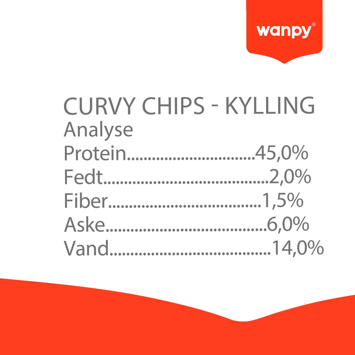 Wanpy Dog Crunchy Curvy Chips med kylling – sprød hundesnack 100 g