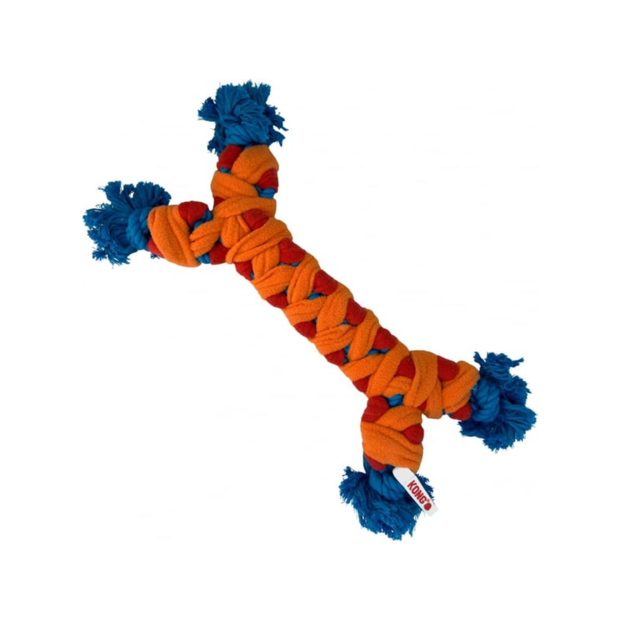 KONG Rope Rally Bone – slidstærkt trække- og ruskelegetøj