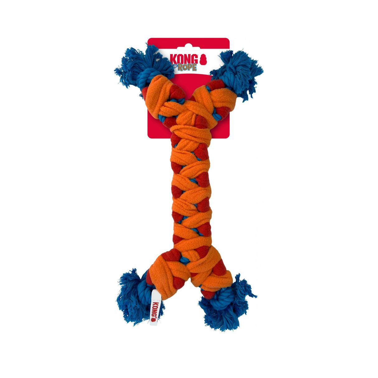 KONG Rope Rally Bone – slidstærkt trække- og ruskelegetøj
