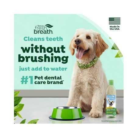 Tropiclean Oral Care Water Additive Dogs 473 ml – Daglig tandpleje uden børstning
